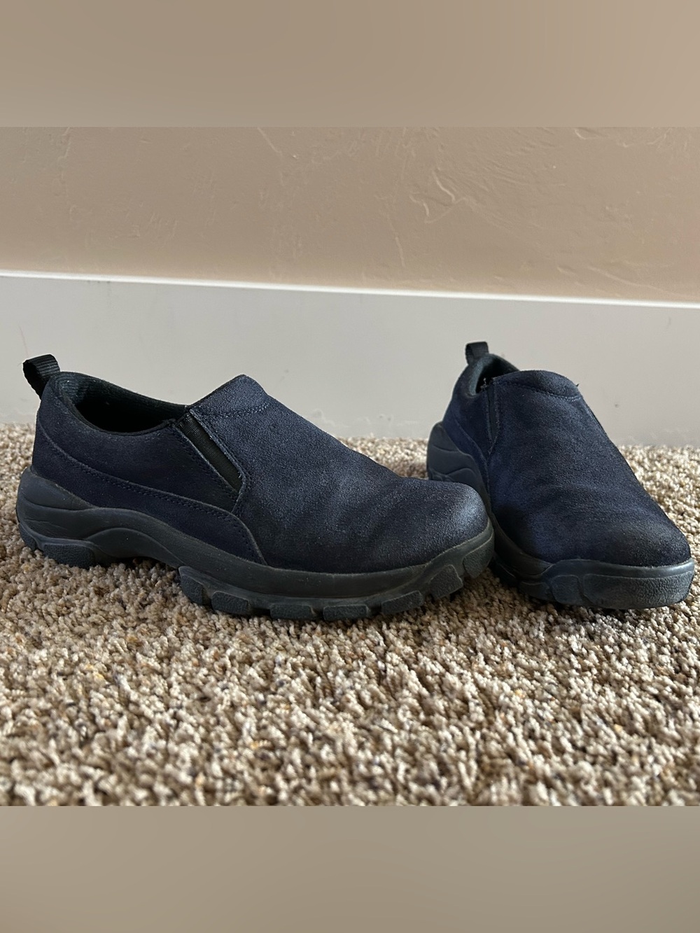 Women’s Lands End Slip-On Casual Trail Shoes - Navy Blue 7